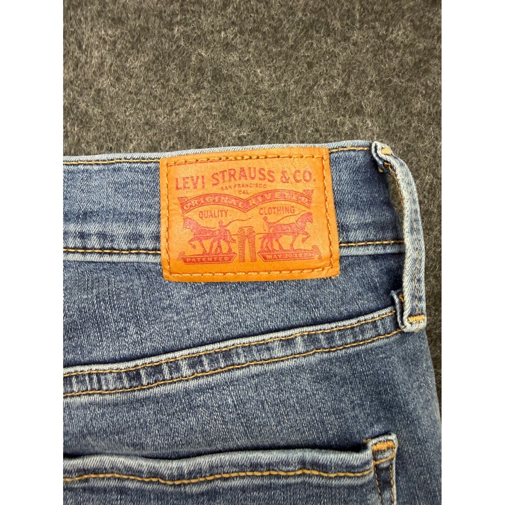 Levis 720 High Rise Super Skinny Jeans Light Wash Distressed Raw Hem 27 - Picture 7 of 9